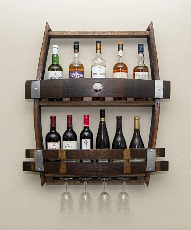 Whiskey barrel wine online rack