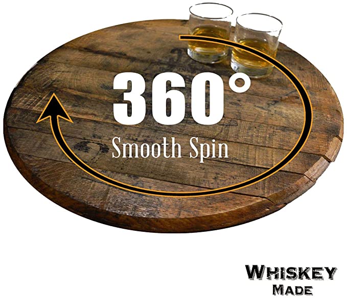 Bourbon Barrell Head - Authentic Distillery Stamped - Lazy Susan