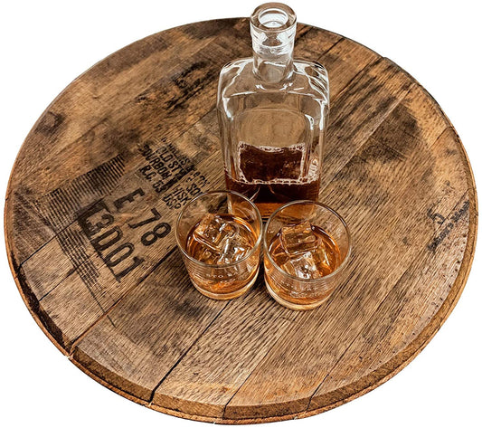 Bourbon Barrell Head - Authentic Distillery Stamped - Lazy Susan